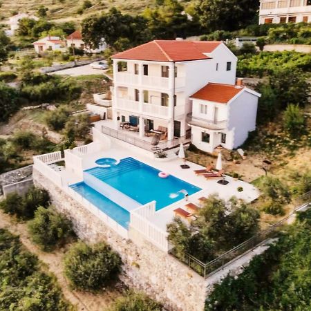 Sea View Luxury Apart Hotel Villa Conte With Swiming Pool And Romantic Spa Podstrana Zewnętrze zdjęcie